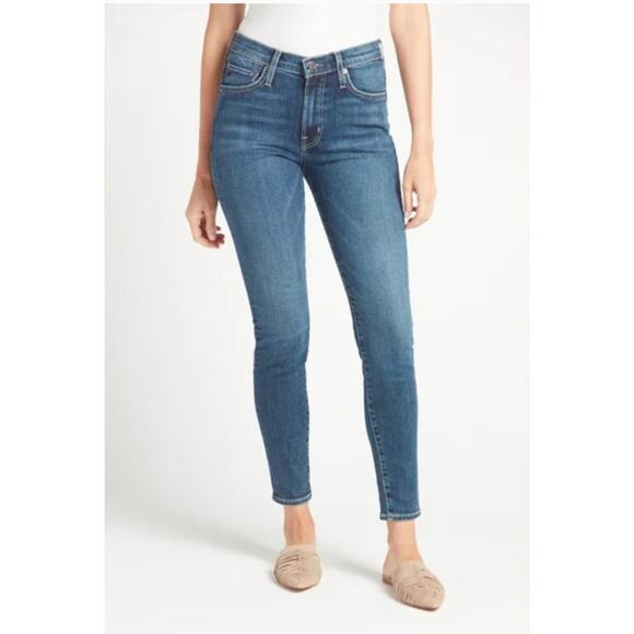 EDWIN NWT Pixie 9" Midrise Skinny Denim Jean in Nevermind Wash // 30 - Picture 1 of 11